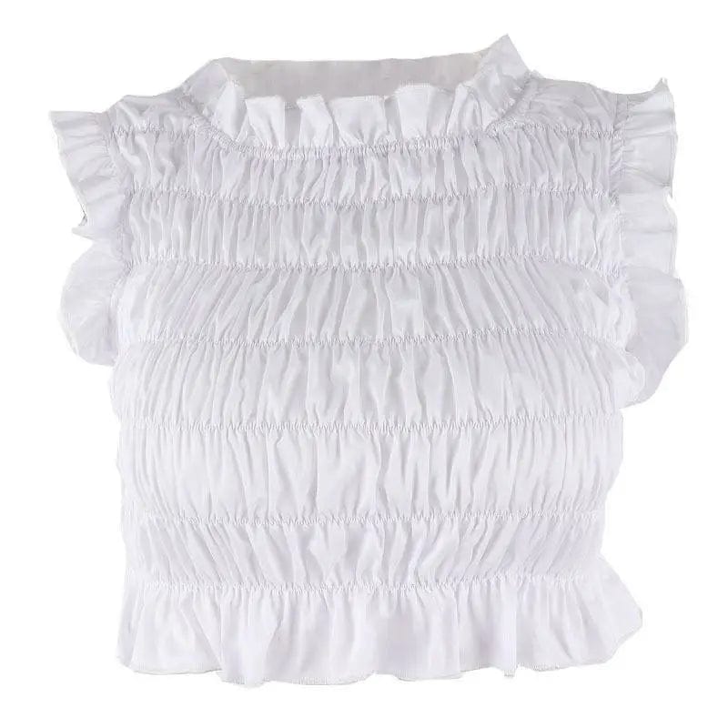 LOVEMI top White / S Lovemi -  Sweet Lace Strapless Slim Strapless Sleeveless Vest
