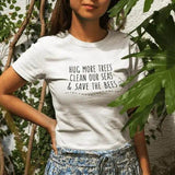 LOVEMI top White / XL Lovemi -  Hug More Trees Clean Our Seas & Save The Short Sleeve