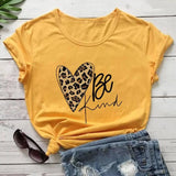 LOVEMI top Yellow / 2XL Lovemi -  Love Color Print Loose Short Sleeve T-shirt