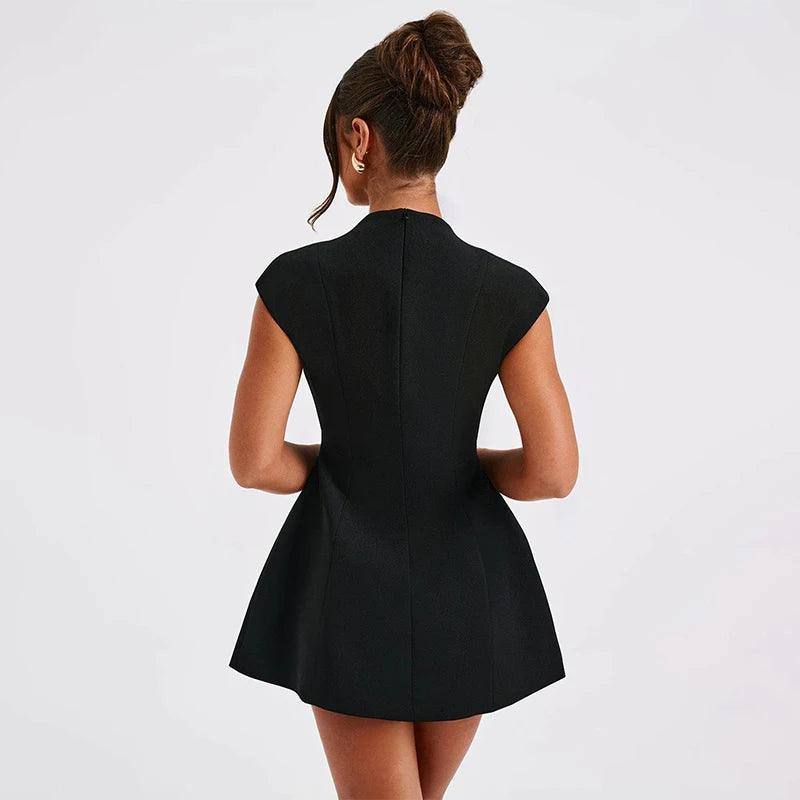 Townlike Pocket Elegant A-line Dress Women Mini 2024 Spring-6