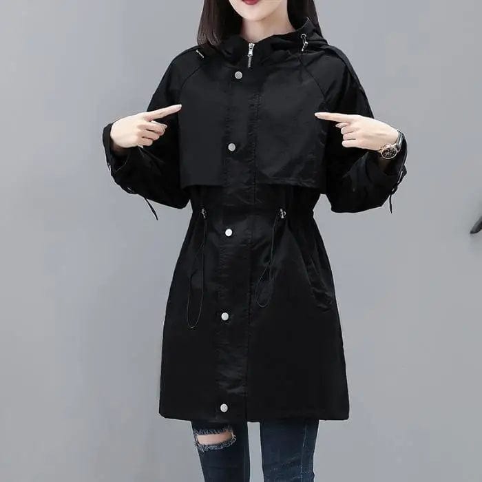 LOVEMI trench coat Black / M Lovemi -  Hooded trench coat