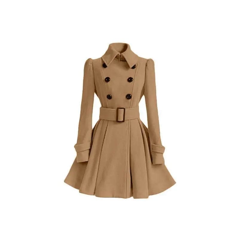 LOVEMI trench coat Khaki / S Lovemi -  Fashion Slim Long Women's Woolen Coat
