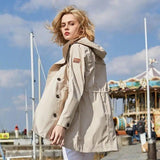 LOVEMI trench coat Khaki / S Lovemi -  Mid-length Windproof And Waterproof Fashion Everyday Casual