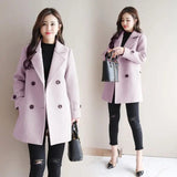 LOVEMI trench coat Pink / L Lovemi -  Wool jackets, medium and long cardigans, fashion splicing