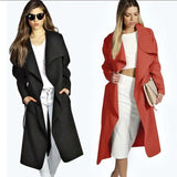 LOVEMI trench coat Red / 2XL Lovemi -  Oversize woolen coat with belt