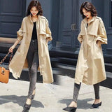 LOVEMI trench coat White / M Lovemi -  Fashion Trend Comfort New Autumn Pure Windswear Zipper Long