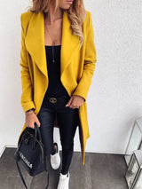 LOVEMI trench coat Yellow / L Lovemi -  Woolen coat trench coat
