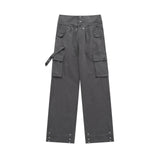 Trendy Brand Retro Men's Overalls For Girls-Grey-6