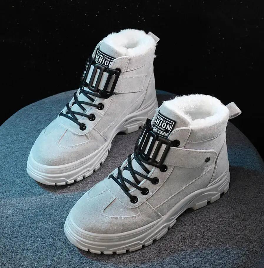 Trendy High-Top Sneakers for Casual Style-Gray-7