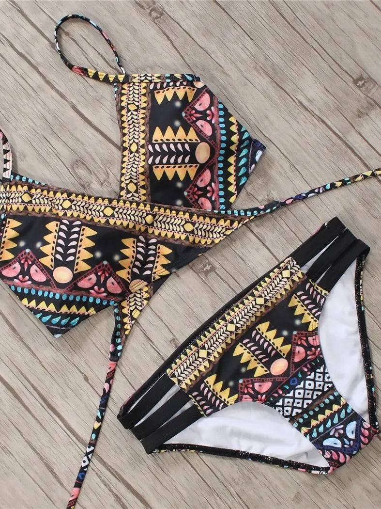 Trendy Tribal Print Bikini: Summer Swimwear Essentials-3