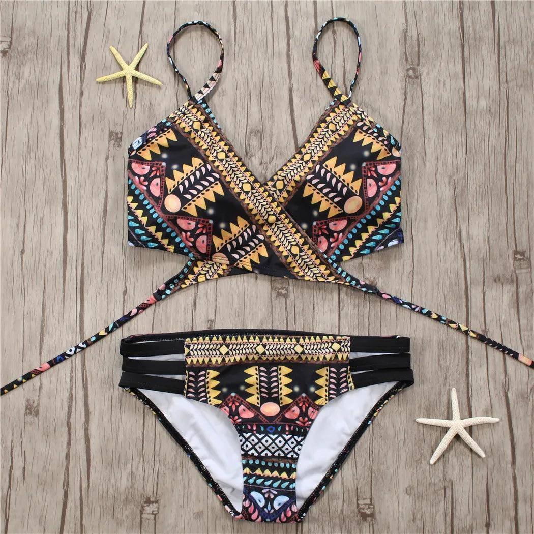 Trendy Tribal Print Bikini: Summer Swimwear Essentials-as picture-7