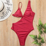 Triangle cup sexy swimsuit bikini-Red-5