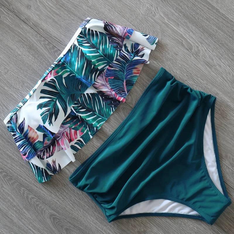 2024 New Bikinis Women Swimsuit High Waist Bathing Suit Swimwear Push Up Bikini Set Vintage Beach Wear Biquini-4