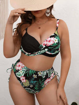 LOVEMI - Tropical High-Waisted Bikini: Chic Swimwear for Every Body
