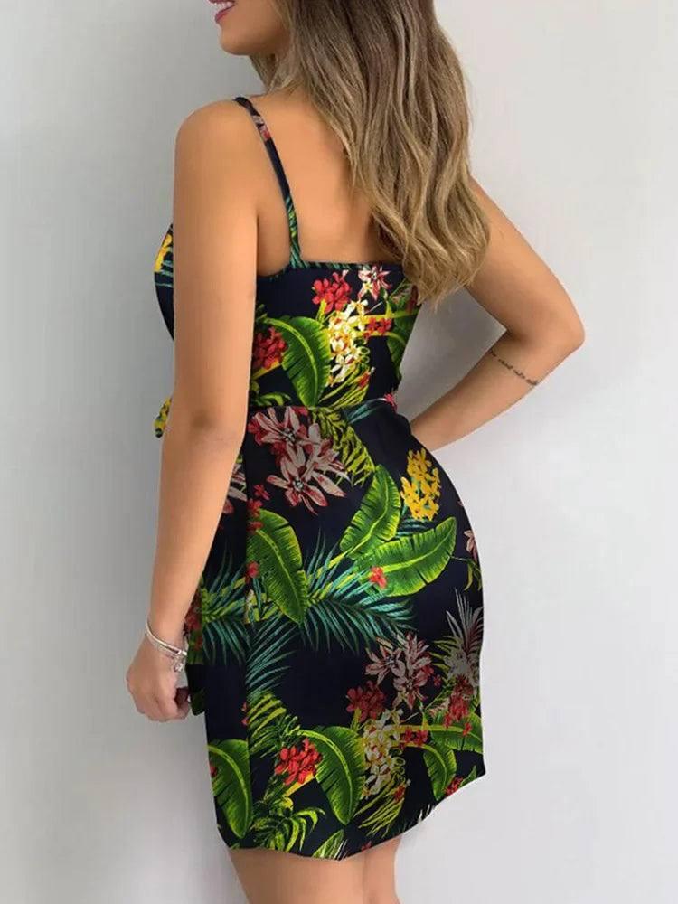 Tropical Print Wrap Dress | Summer Fashion Finds-2