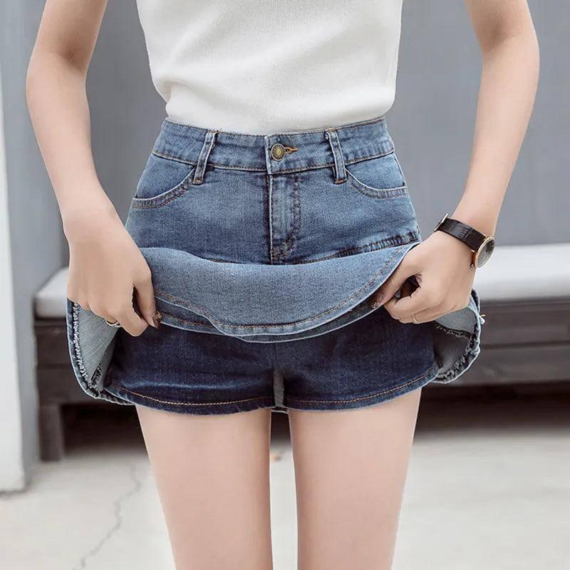 Vintage Denim Mini Skirts-2