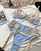 Vintage Lingerie High-end Craft Three-piece Underwear-1