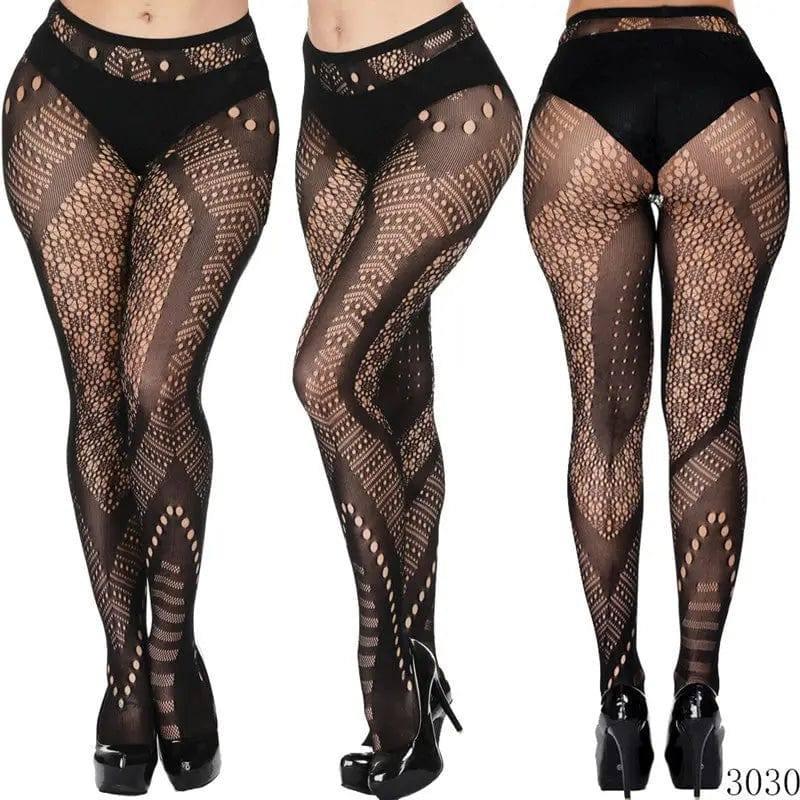 Vintage tattoo lace cutout stockings-3030Style-1