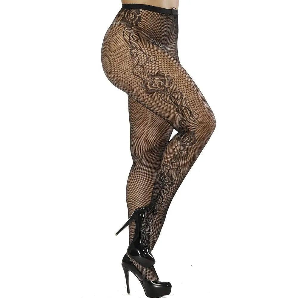 Vintage tattoo lace cutout stockings-3016Style-12
