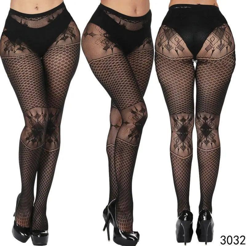 Vintage tattoo lace cutout stockings-3032Style-5