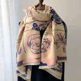 Warm Shawl Color Matching Matching Cashmere Scarf-5 Style-5