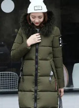 LOVEMI WDown jacket Army green / XL Lovemi -  Large fur collar mid-length coat