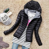 LOVEMI WDown jacket Black / 2XL Lovemi -  Long sleeve hooded thin cotton coat
