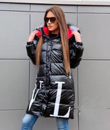 LOVEMI WDown jacket Black / 2XL Lovemi -  Stylish & Unique Shiny Letter Cotton Coat | LOVEMI