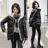 LOVEMI WDown jacket Black / 3XL Lovemi -  Women's short shiny down padded jacket