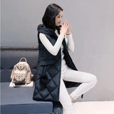 LOVEMI WDown jacket Black / L Lovemi -  Women's down cotton vest mid-length thick casual down cotton