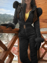 LOVEMI  WDown jacket Black / S Lovemi -  Winter Outdoor Body Hoodie Ski Suit Coat Women