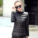 LOVEMI WDown jacket Black / XL Lovemi -  Lightweight short slim down jacket with stand-up collar