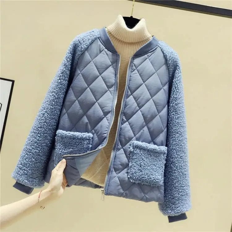 LOVEMI WDown jacket Blue / 3XL Lovemi -  Loose lamb wool down padded jacket