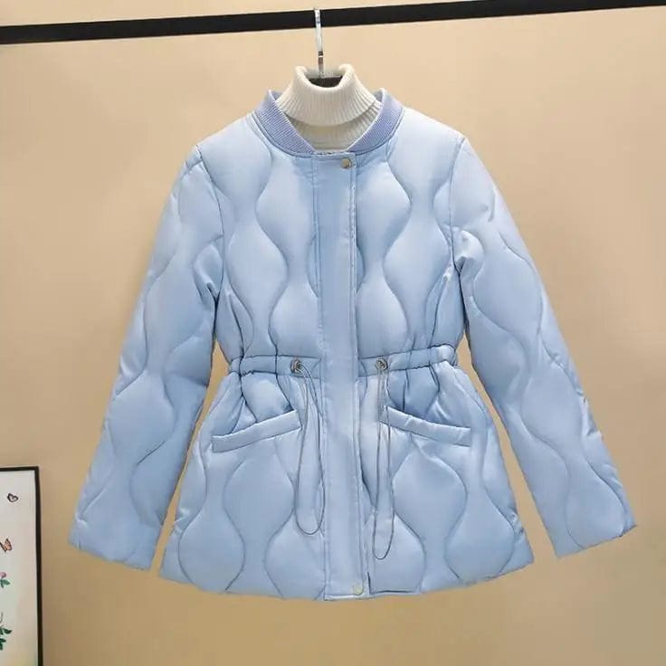 LOVEMI WDown jacket Blue / M Lovemi -  Loose Waist Thickened Padded Winter Clothes