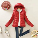 LOVEMI WDown jacket DEEP RED / M Lovemi -  Winter coat with padded cotton hood