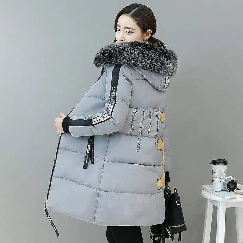 LOVEMI WDown jacket Gray / L Lovemi -  Winter new women's cotton suit Korean Slim long section down