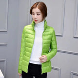 LOVEMI WDown jacket Green / 3XL Lovemi -  Women's stand-up collar slim light down jacket