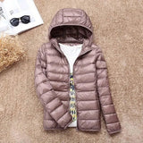 LOVEMI WDown jacket KhakiA / S Lovemi -  Long sleeve hooded thin cotton coat