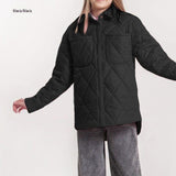 LOVEMI  WDown jacket Lovemi -  Art Loose Rhombus Cotton Clothing Cotton Coat Daughter