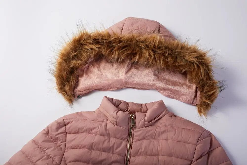 LOVEMI  WDown jacket Lovemi -  Women's fur collar cotton hooded jacket