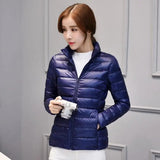 LOVEMI WDown jacket Navy Blue / S Lovemi -  Women's stand-up collar slim light down jacket
