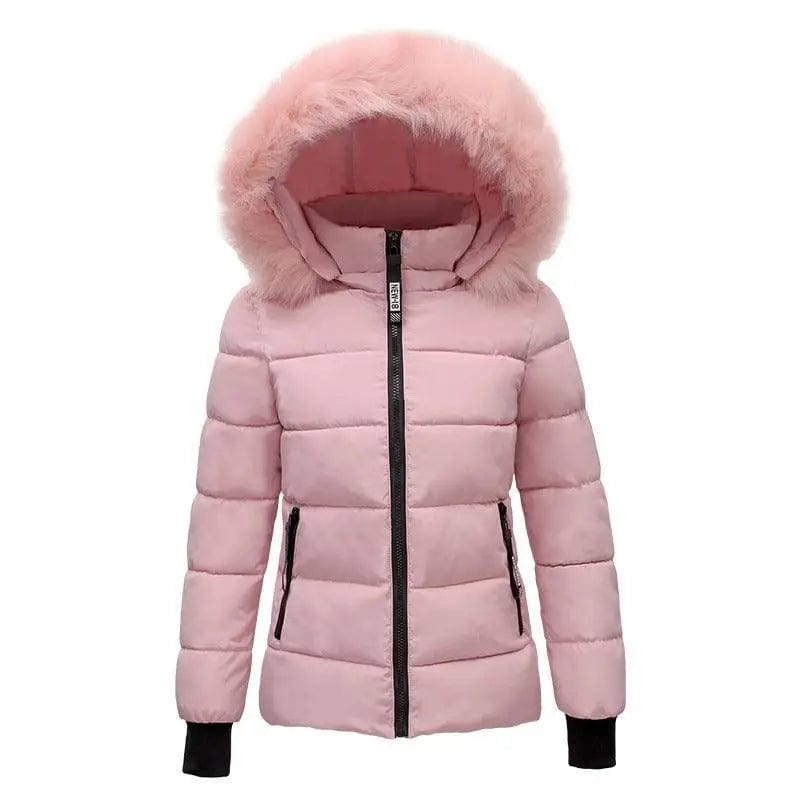 LOVEMI  WDown jacket Pink / 3XL Lovemi -  Ladies large fur collar padded down jacket