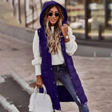 LOVEMI  WDown jacket Purple / S Lovemi -  New Fashion Casual Solid Color Hooded Single-breasted Slim