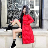 LOVEMI WDown jacket Red / 2XL Lovemi -  Women wear mid-length cotton jacket on both sides