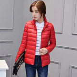 LOVEMI WDown jacket Red / 3XL Lovemi -  Women's stand-up collar slim light down jacket