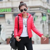 LOVEMI WDown jacket RED / L Lovemi -  Winter coat with padded cotton hood