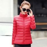 LOVEMI WDown jacket Red / XL Lovemi -  Lightweight short slim down jacket with stand-up collar