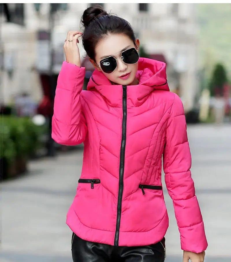 LOVEMI WDown jacket Rose red / 3XL Lovemi -  Women's cotton clothing