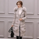 LOVEMI  WDown jacket Silver / 2XL Lovemi -  Korean down cotton-padded overcoat for women over the knee