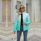 LOVEMI WDown jacket Sky Blue / S Lovemi -  Women's Cotton-padded Jacket Printing
